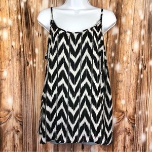 Apt. 9 Black and White Chevron Swing Cami